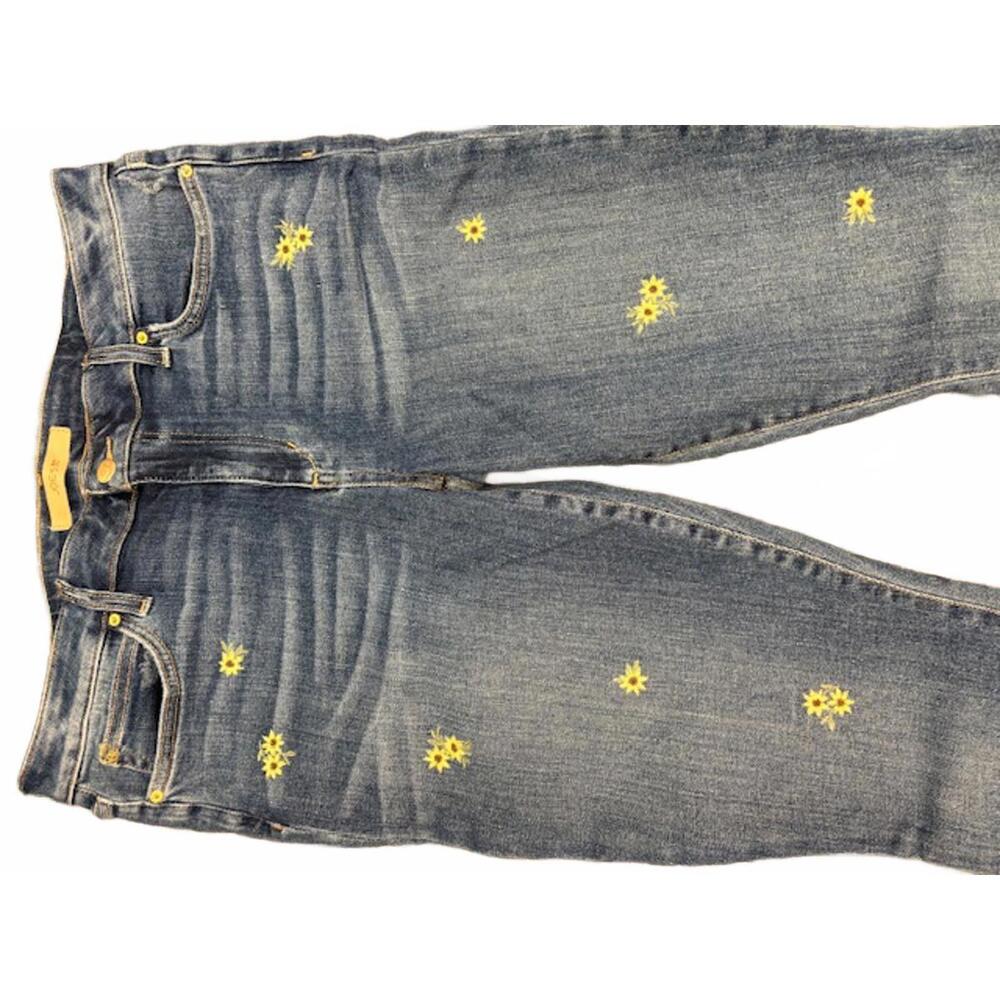 NWT New Joe's Jeans The Icon Skinny Mid Rise Jeans Embroidered Daisy 33 - Picture 3 of 7